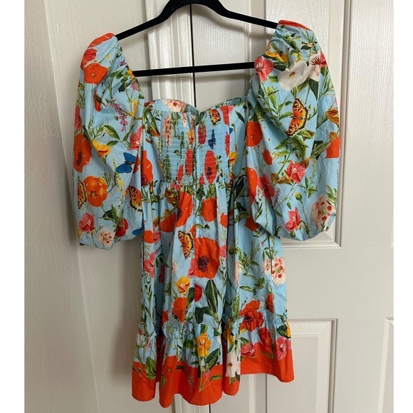 Cara Cara NYC Jessica Floral Puff Sleeve Mini Dress - Size 0 - Picture 3 of 9